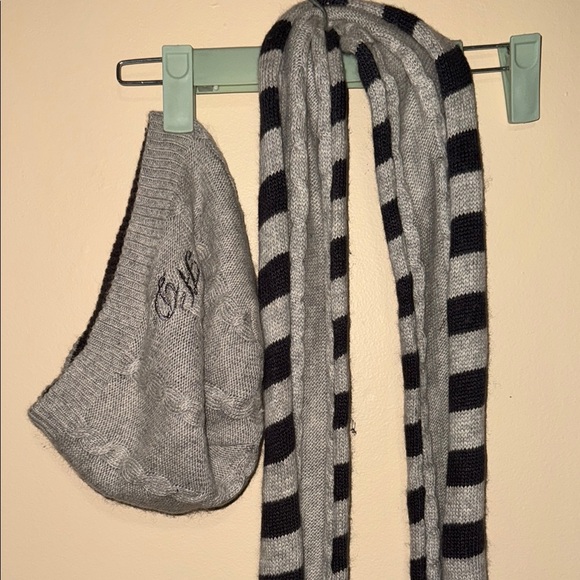 Harley-Davidson Striped Gray Beanie and Scarf Set - Picture 2 of 4